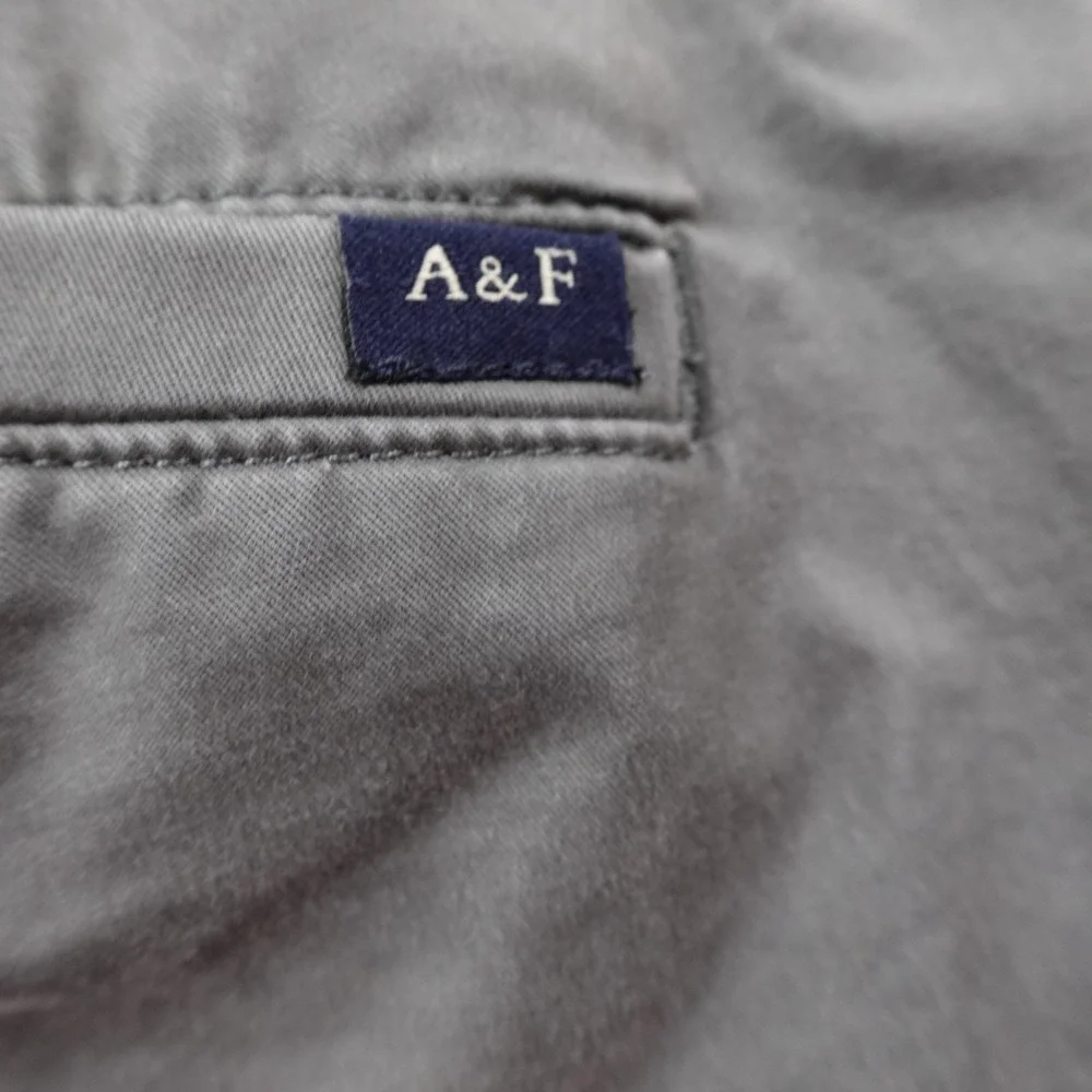 Abercrombie Fitch Pants Mens 34X32 Gray Chino Trousers Skinny Stretch Preppy Y2K